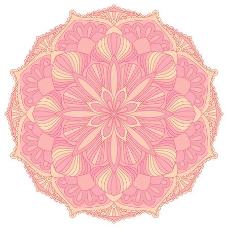 Mandala. Oriental decorative element.Islam, Arabic, Indian, ottoman motifs. Vector illustration of mandala. Colorful mandala symbol. Ethnic design element.のイラスト素材