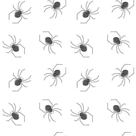 Spiders pattern for textile design, wallpaper, wrapping paper or scrapbooking.のイラスト素材
