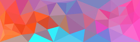 Colorful low poly abstract background with vibrant gradient polygons in geometric pattern.
