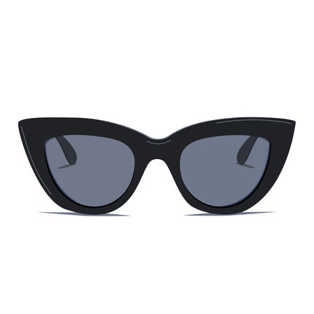 Framed sunglasses front view in flat technique vector illustrationのイラスト素材