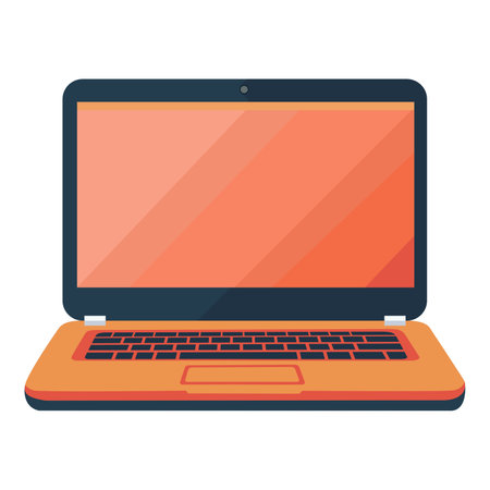 Laptop icon. Flat illustration of laptop vector icon for web designのイラスト素材