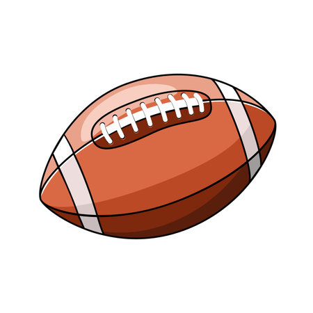 american football ball icon over white background. colorful design. vector illustrationのイラスト素材