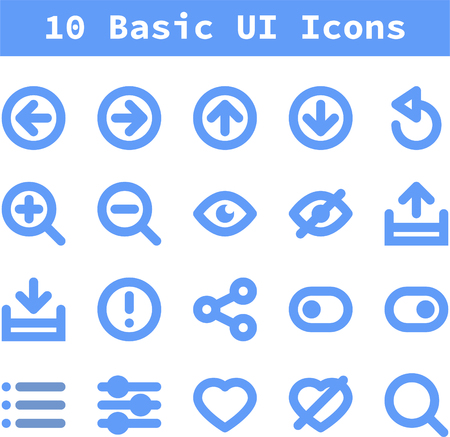 10 Basic User Interface Iconsのイラスト素材