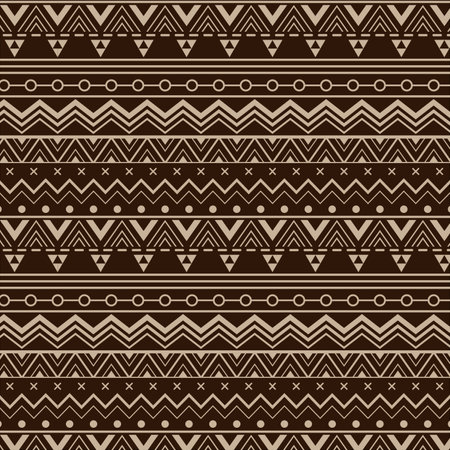 Seamless tribal patterns can be used for backgrounds, fabric designs and more.のイラスト素材
