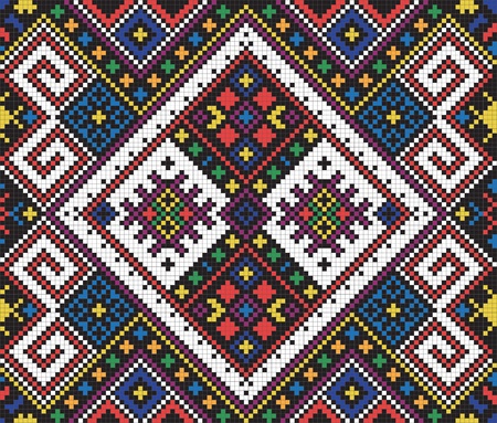 Ukrainian ethnic seamless ornament, #10, vectorのイラスト素材