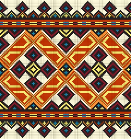 Ukrainian ethnic seamless ornamentのイラスト素材
