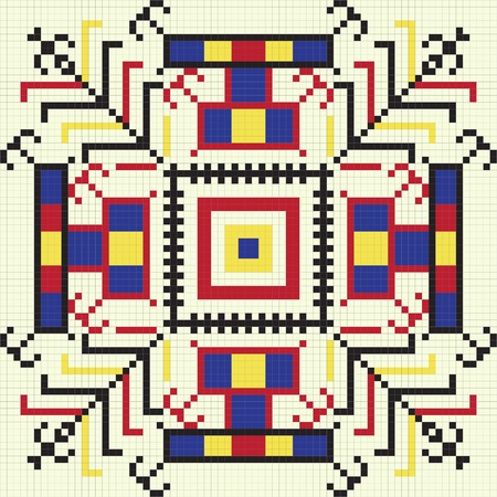 Ukrainian ethnic seamless ornament, #61, vectorのイラスト素材