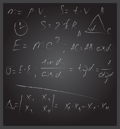 Blackboard with formulasの写真素材