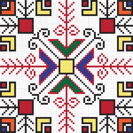 Ukrainian ethnic seamless ornament, #63, vectorのイラスト素材