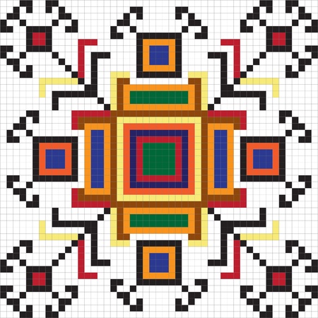 Ukrainian ethnic seamless ornament, #64, vectorのイラスト素材
