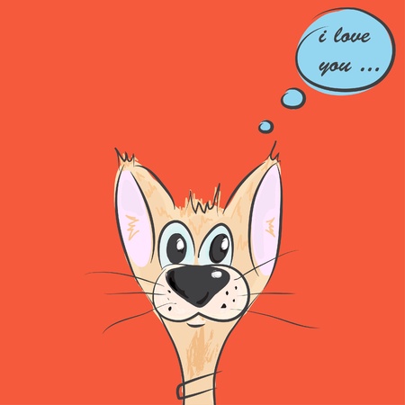 Funny greeting card for Valentine's Dayのイラスト素材