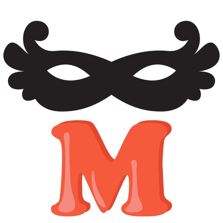 Alphabet for kids, letter m, vector illustration のイラスト素材