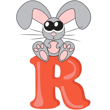 Alphabet for kids, letter Rのイラスト素材