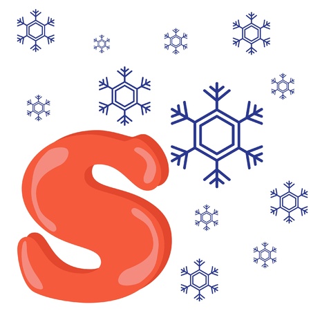 Alphabet for kids, letter Sのイラスト素材