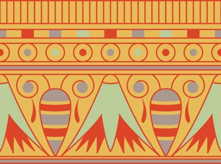 Colorful antient egyptian ornament, seamless patternのイラスト素材