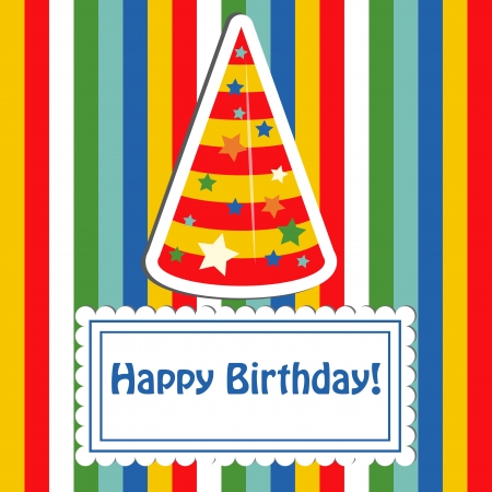 Happy birthday cute greeting cardのイラスト素材