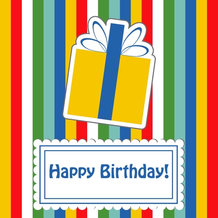 Happy birthday cute greeting cardのイラスト素材