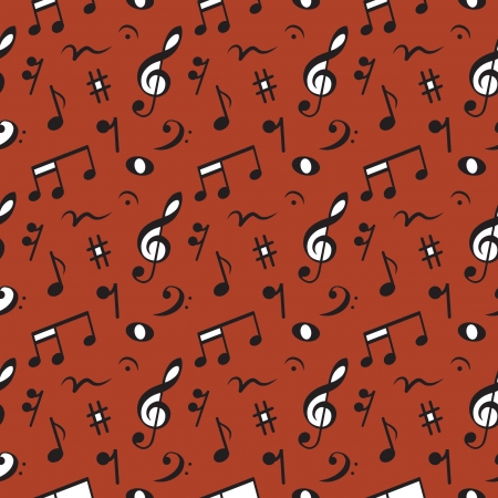 Musical  made of notes  seamless pattern,のイラスト素材