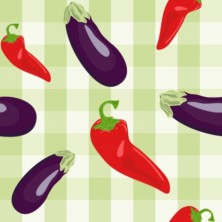 summer background with  vegetables, seamless patternのイラスト素材