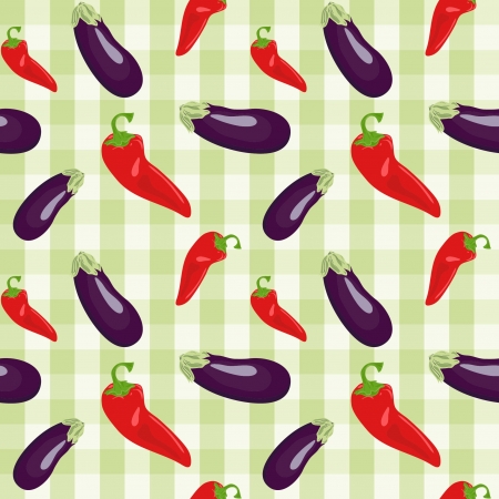 summer background with  vegetables, seamless patternのイラスト素材