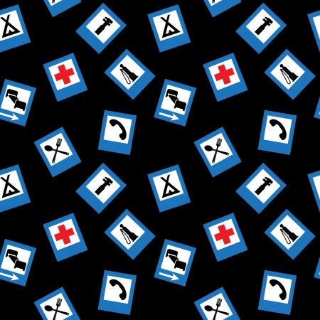 background with  road signs, seamless patternのイラスト素材