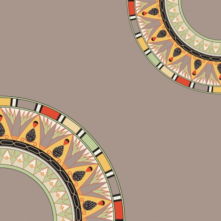 Frame template for cards, invitations, banners. You can place any text here. Invitation card with egyptian national pattern, vectorのイラスト素材