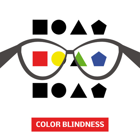 Concept of color blindness, vectorのイラスト素材