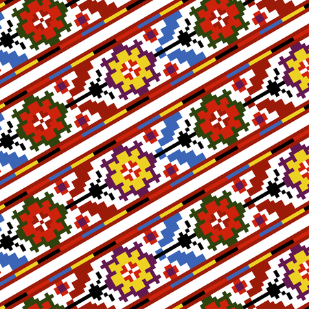 Ukrainian national pattern vector background.のイラスト素材