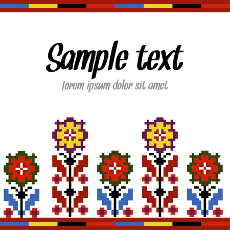 Flowers graphic design in colorful Illustration.のイラスト素材
