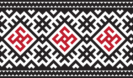 Ukrainian vector seamless pattern.のイラスト素材
