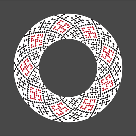 Ukrainian national round pattern, Vector illustration.のイラスト素材