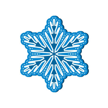 Free hand icon of a snowflake. Simple black vector illustration on white backgroundのイラスト素材