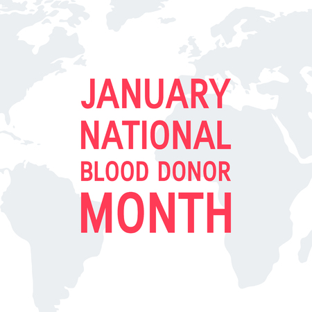 National blood donor month concept. Design with red typography, vectorのイラスト素材