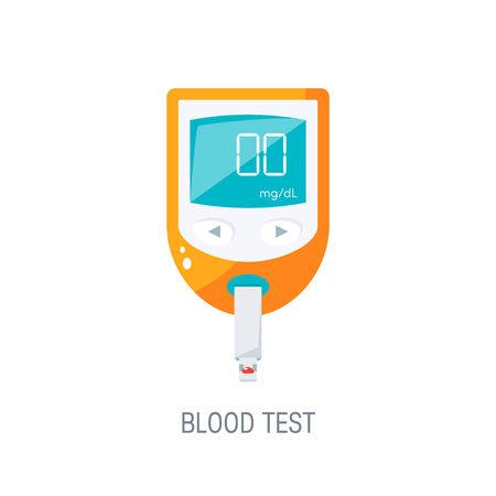 Vector illustration of electrical blood glucose monitorのイラスト素材