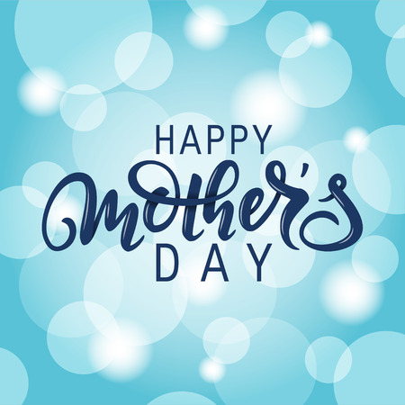 Happy Mother's day design with modern handwritten lettering. Vector template for cards, invitations, banners, posters etc.のイラスト素材