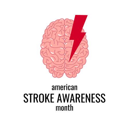 Stroke awareness month design in flat styleのイラスト素材