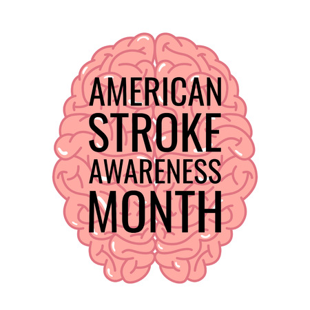 Stroke awareness month design in flat styleのイラスト素材