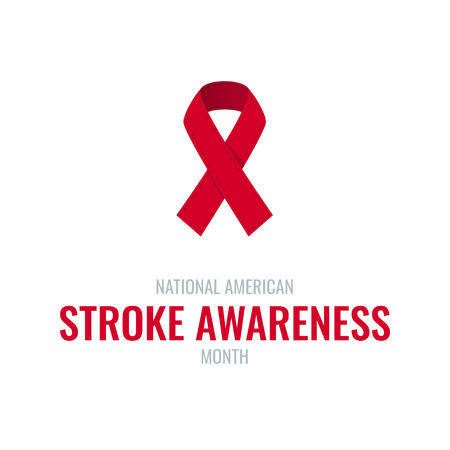 Stroke awareness month design in flat styleのイラスト素材