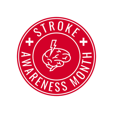 American stroke awareness month concept. Simple typography design in flat style, vectorのイラスト素材