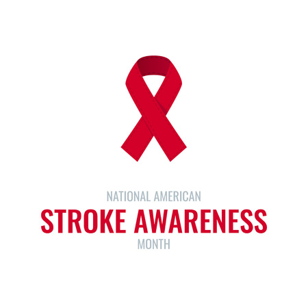 American stroke awareness month concept. Simple typography design in flat style, vectorのイラスト素材