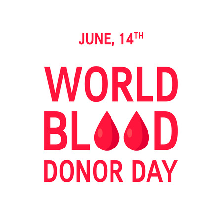 World blood donor day concept. Design with red typography, vectorのイラスト素材