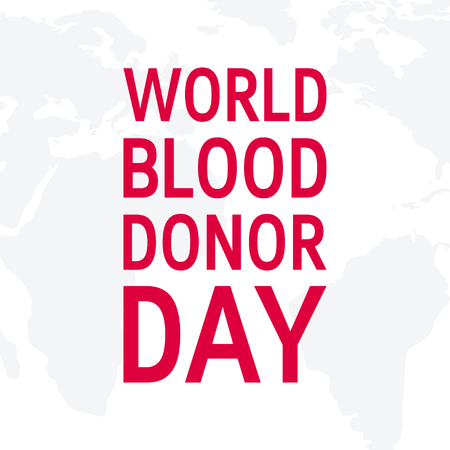 World blood donor day concept. Design with red typography, vectorのイラスト素材