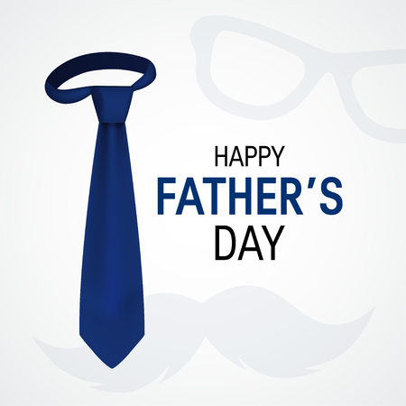 Happy fathers day concept. Simple vector typography with tie for designs, greeting cards, banners etc.のイラスト素材