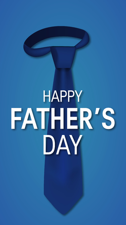 Happy fathers day concept. Vector typography with tie for vertical designs, greeting cards, banners etc.のイラスト素材