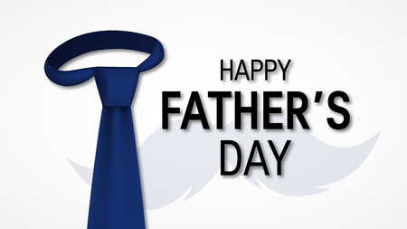 Happy fathers day concept. Vector typography with tie for horizontal designs, greeting cards, banners etc.のイラスト素材