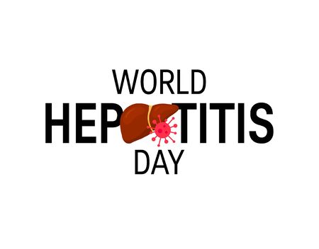 World hepatitis day concept. Design for posters, web banners, infographics etc. in flat style, vector illustrationのイラスト素材
