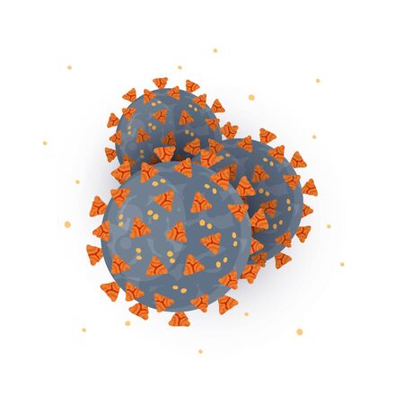 Coronavirus concept. 2019-nCoV pictogram. Vector illustration in flat style for medical designs, infographics.のイラスト素材