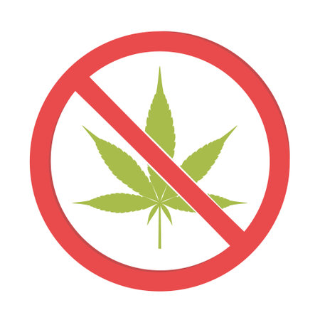 No drugs symbol in flat styleのイラスト素材