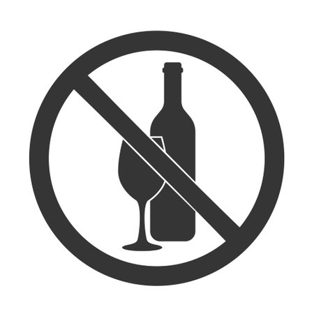 No drinking symbol in flat styleのイラスト素材