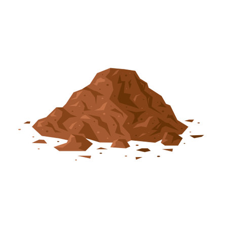 Dirt pile, cartoon vector iconのイラスト素材